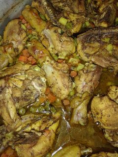 صورة لوصفة دجاج بالخضار