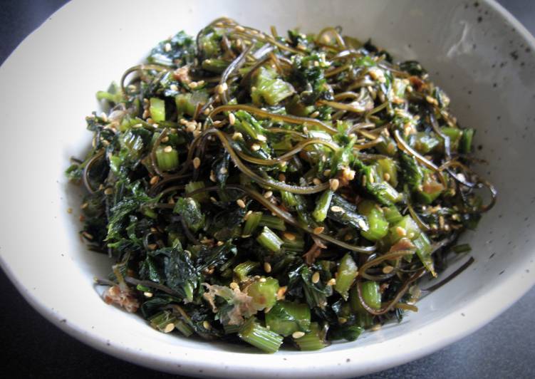 How to Prepare Homemade Kombu &amp; Celery Leaves ‘Tsukudani’