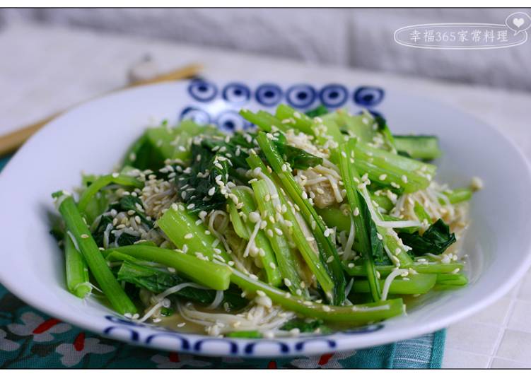 胖仙女發表的芝麻醬拌小松菜金針菇食譜 Cookpad