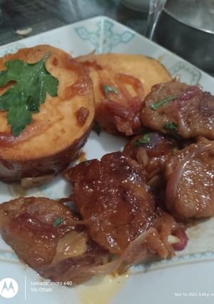 Una foto de Pollo vegano a la BBQ