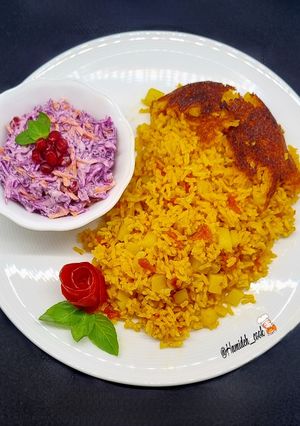 عکسی از دستور گوجه پلو جنوبی (شله تُماته ای)🍅