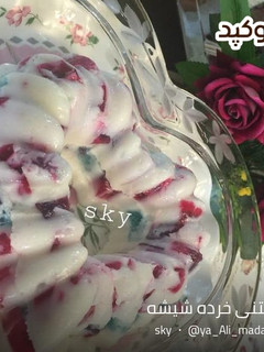 عکسی از دستور ژله بستنی خرده شیشه