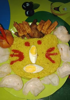 Foto resep Nasi Kuning Hello Kitty