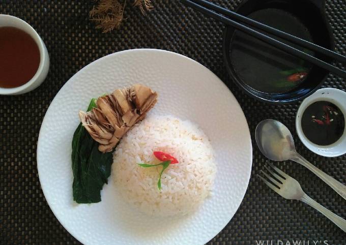 Resep Nasi Ayam Hainan *rice cooker* oleh Wilda Wily - Cookpad