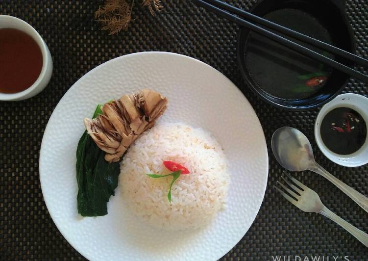 Cara Gampang Membuat Nasi Ayam Hainan rice cooker yang Bikin Ngiler