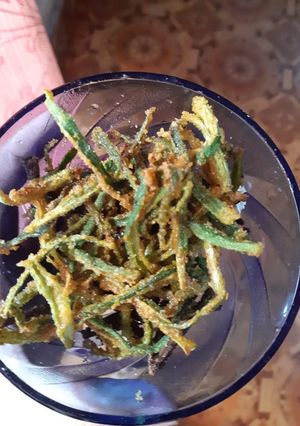 A picture of Kurkure bhindi.