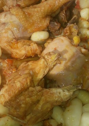 Una foto de Ñoquis de pollo casero