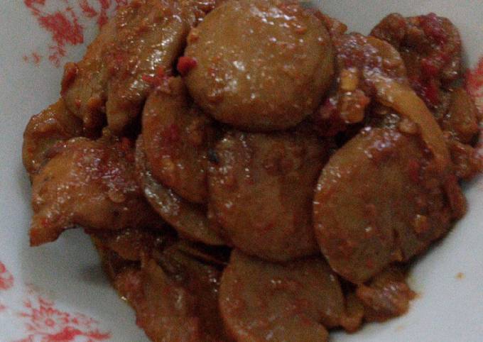 Semur jengkol pedas manis