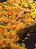 ARROZ CON CAMARÓN Y SALMON. 