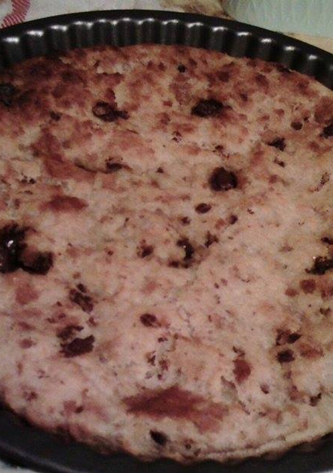 Una foto de Pudin de pan y virutas de chocolate