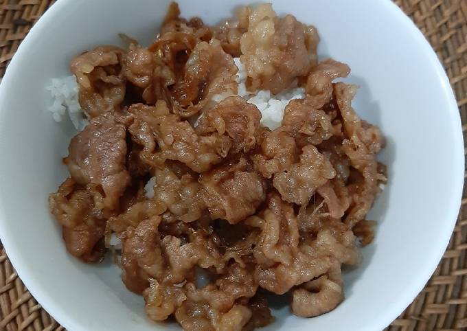 1. Original Beef ala yoshinoya (gyudon)