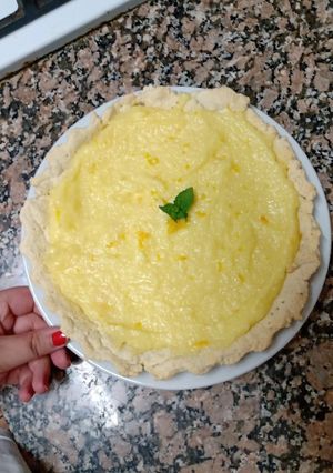 Una foto de Orange pie (tarta de naranja) 🍊