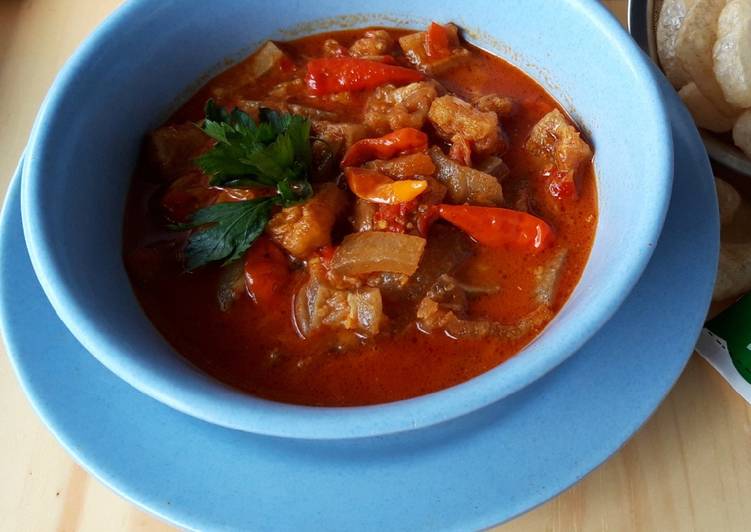 Krecek santan bumbu merah