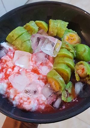 Foto resep Es pisang ijo