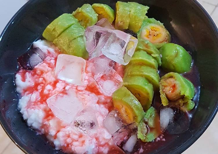 Resep Es pisang ijo yang Bisa Manjain Lidah