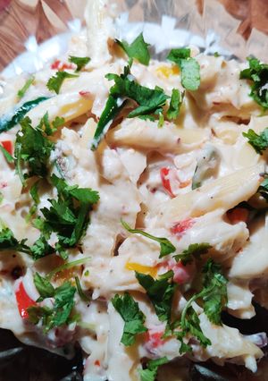 A picture of Pasta in White Sauce.