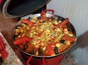 A picture of seafood paella
