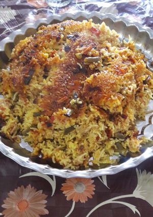 عکسی از دستور دمپخت لوبیا سبز😋😋