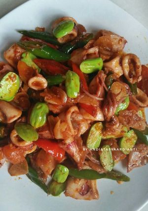 Foto resep Tumis Cumi Pete