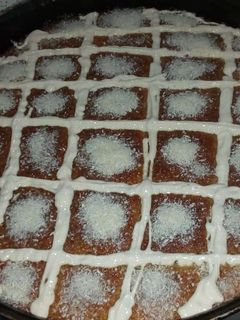 صورة لوصفة بسبوسة بالقشطة