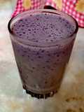 Licuado de arándanos con plátano