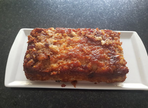 Una foto de Budín de pan integral y granola