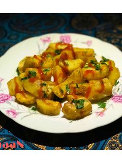 عکسی از دستور سیب زمینی سرخ شده باطعم سیر