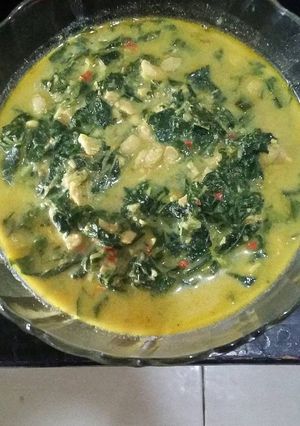 Foto resep Daun singkong tempe dalon