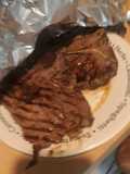 Churrasco argento con papas y batatas crocante