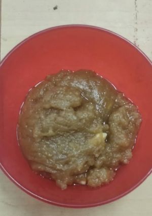 A picture of Wheat flour halwa.