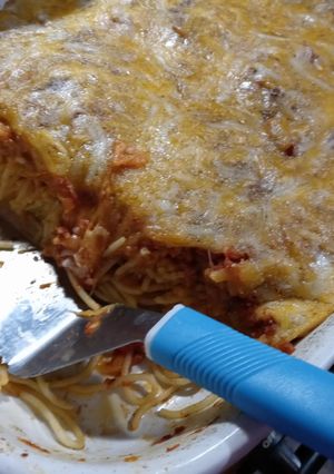 A picture of Baked Spaghetti.