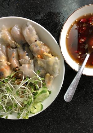 Hình của món Bánh cuốn chay.