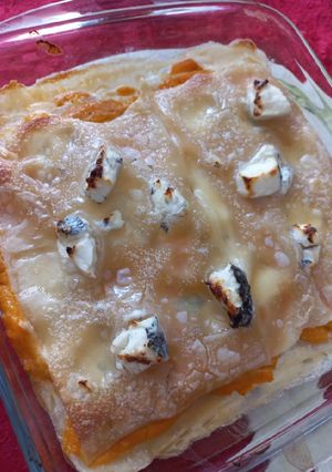 Une photo de Lasagnes patate douce - chèvre frais
