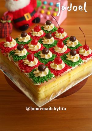 Foto resep Cake Potong Jadul #kuenatal #resepbuttercream #homemadebylita