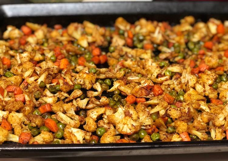 How to Prepare Ultimate Baked cauliflower,carrot and peas sabji  #hmf #breakfast #post no 3