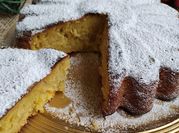Una foto di torta arance mele
