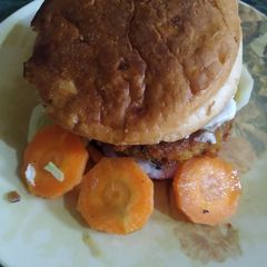 Aaloo tikki burger A picture of Aaloo tikki burger.