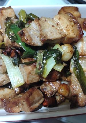 蔥爆豬肉 的食譜成品照片