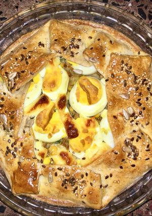 Una foto de Tarta de soja y vegetales