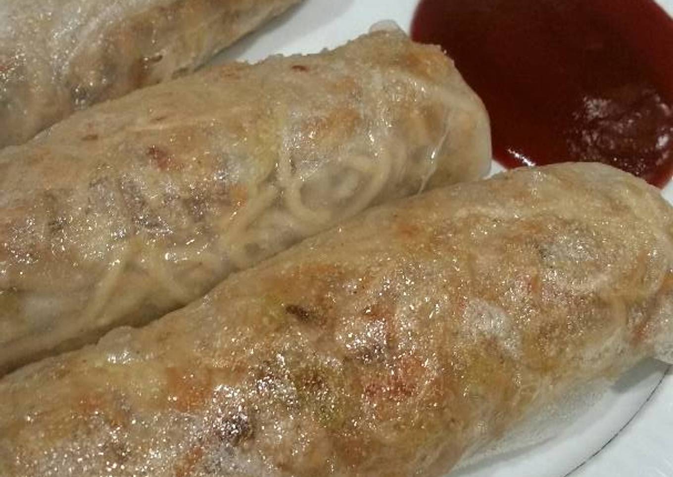 Brad's fried pork spring rolls