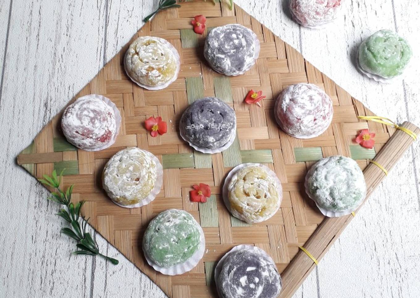 Resep Chapssalddeok mujigae aka korean style mochi rainbow