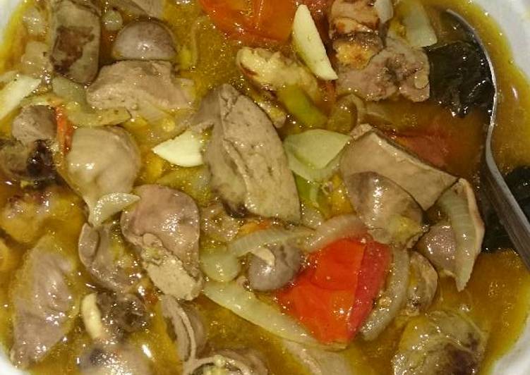 Resep Tumis ati ampela asem manis yang simpel