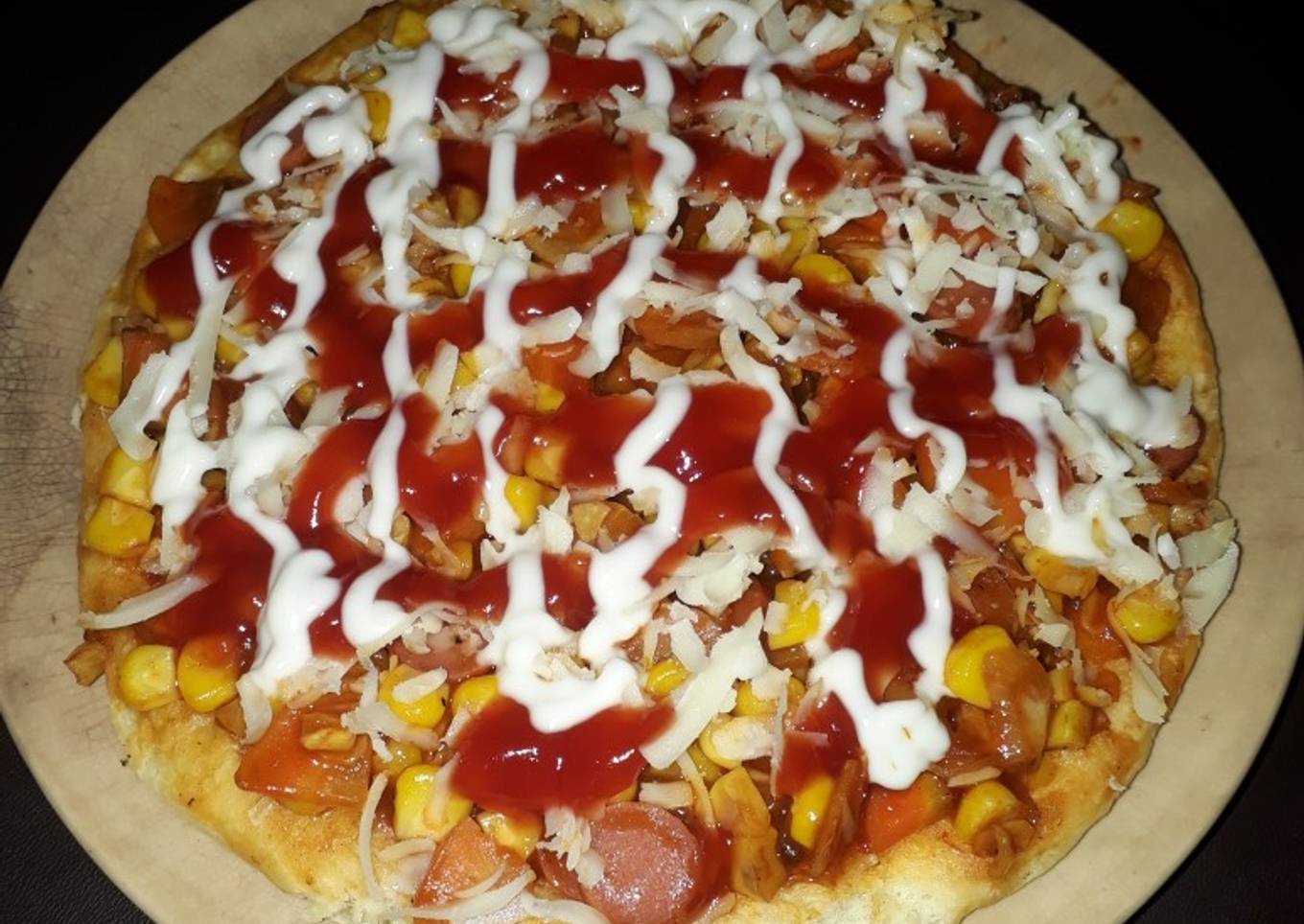 #5 Pizza Teflon JaSoTel (jagung sosis wortel)