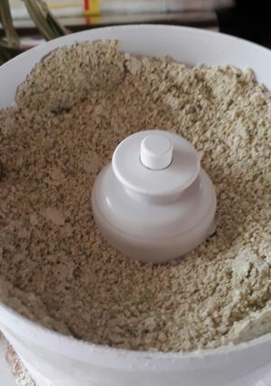 Una foto de Harina de arvejas, avena y linaza