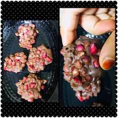 A picture of Pomegranate chocolate bites.