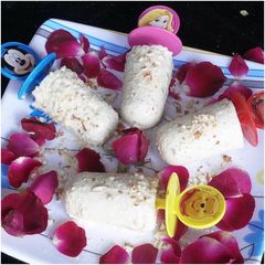 A picture of Almond mawa kulfi.