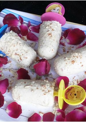 A picture of Almond mawa kulfi.