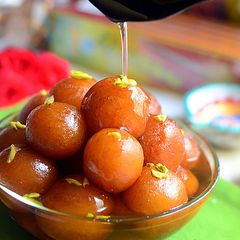A picture of Gulab Jamun recipe with Instant mix.