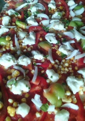 Una foto de Pizza de maíz