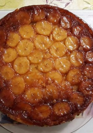 Fordított banános - almás recept fotója